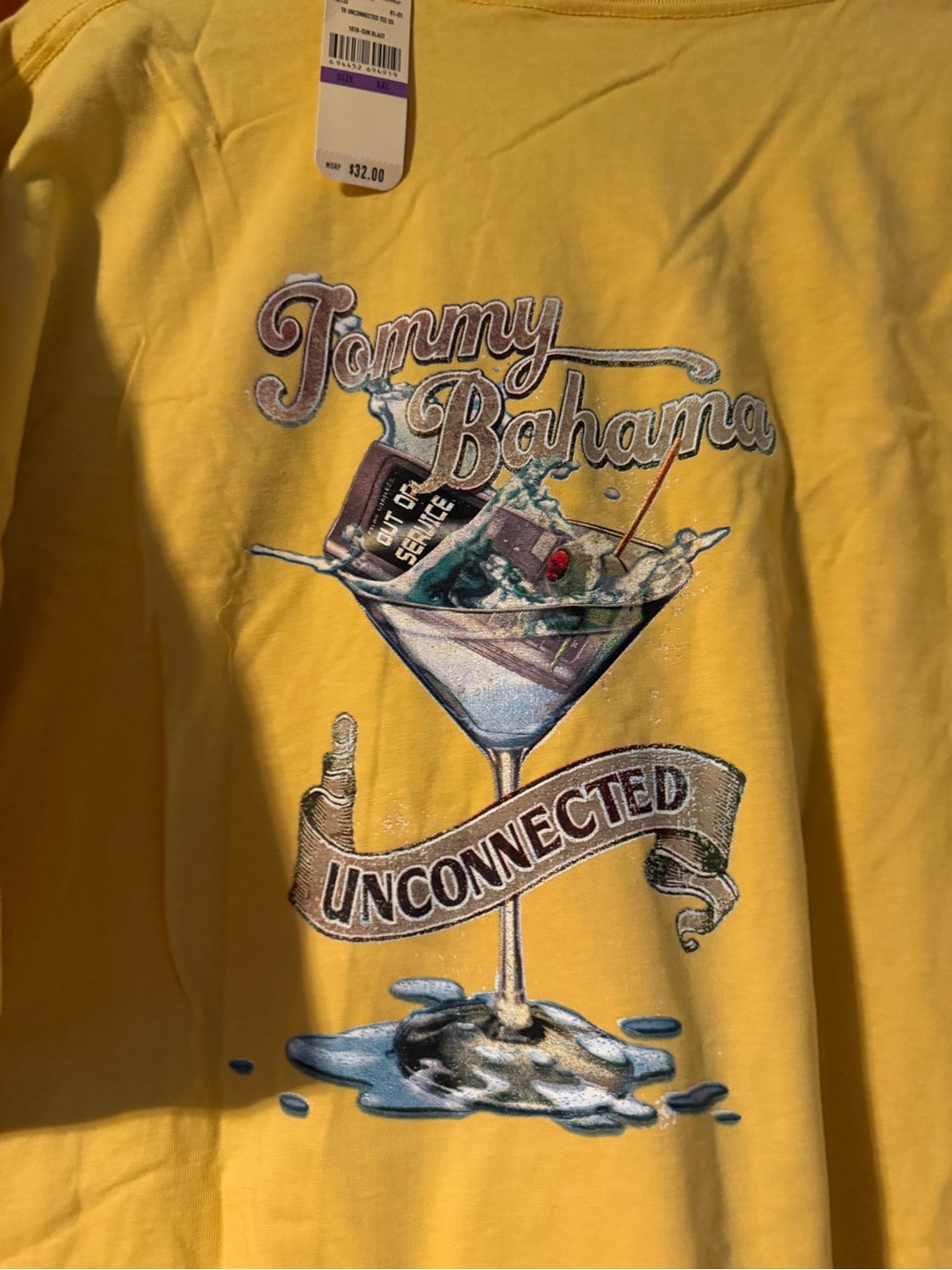 Tommy Bahama Sun Blast Yellow Short Sleeve Tee